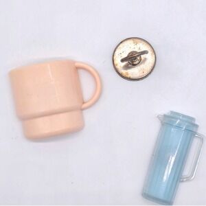 Tupperware Vintage Mini Tea Cup Pitcher and Hook Fridge Magnet Lot